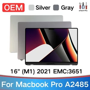 Repuesto de pantalla AAA A2485 para MacBook Pro A2485 2021 M1 EMC 3651 LCD - Imagen 1 de 11