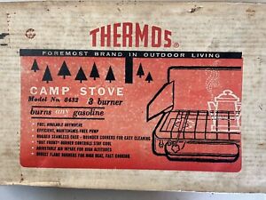 Vintage Thermos Camp Stove Model #84232 Gasoline-3 Burner 1969