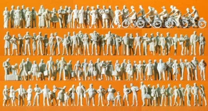 Figuren Preiser H0 unbemalt 16337: Reisende, Passanten - Picture 1 of 1