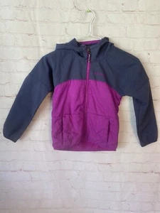 Columbia Youth Girls Purple Full Zip Hooded Jacket XS 6-6X Nylon Take A Hike Out - Picture 1 of 19