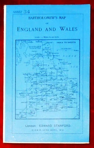 EDW. STANFORD - BARTHOLOMEW'S LINEN BACK DISSECTED 2 ML. TO 1" MAP - DORSET - Picture 1 of 4