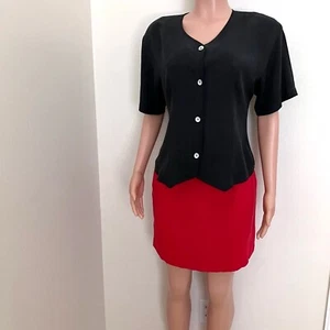 Women Red Short Stretch Skirt - Junior Size 11 - Everyday Fashion Wear-Mini! - Picture 1 of 3