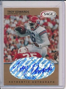 TROY EDWARDS 1999 SAGE BRONZE AUTOGRAPH AUTO RC SP /650 LOUISIANA TECH STEELERS - Picture 1 of 1