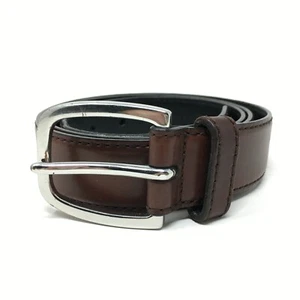 Cole Haan Dress Belt Mens Size 36 Brown Smooth Leather Adjustable - Picture 1 of 7