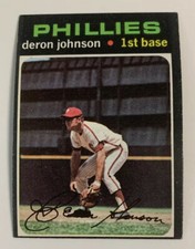 1971 Deron Johnson # 490 Philadelphia Phillies Topps Baseball Card