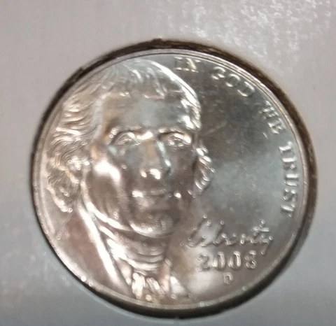 2008 Jefferson Nickel  D - BU - Uncirculated Cover