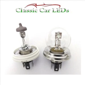 2x P45T R2 H5 to P43T H4 BULB ADAPTERS OPEL RENAULT 5 6 CLASSIC VINTAGE CAR HB12 - Picture 1 of 3