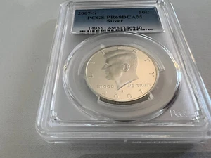 2007-S SILVER KENNEDY HALF DOLLAR PCGS PR69DCAM - Picture 1 of 4
