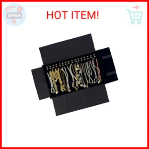 Velvet Travel Jewelry Roll Bag Organizer for Necklace, Elastic Band and Anti-win - Picture 1 of 2