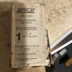 Berkley Tool 47745 1/2"-3/4" Alloy RH NPT Pipe Dies fits RIDGID® 811A - Picture 1 of 4