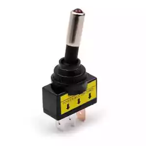 Interruttore ribaltabile auto 12V 20A DC, rosso illuminato a LED, 3 pin on/off, ASW-15D - Foto 1 di 7