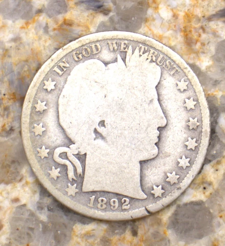 1892 Barber half dollar Cover