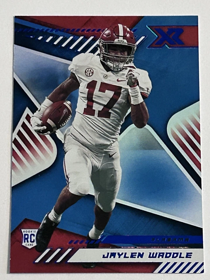 Jaylen Waddle 2021 Chronicles Draft Blue XR RC Rookie #30/99 Miami Dolphins #185 - Image 1 of 4