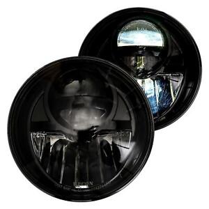 431429 Recon Round Black/Smoke Projector LED Headlights Fits 1949 DeSoto S-13