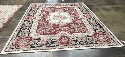 Needle Point Handmade Rug 8x10. French Style - Image 1 of 4