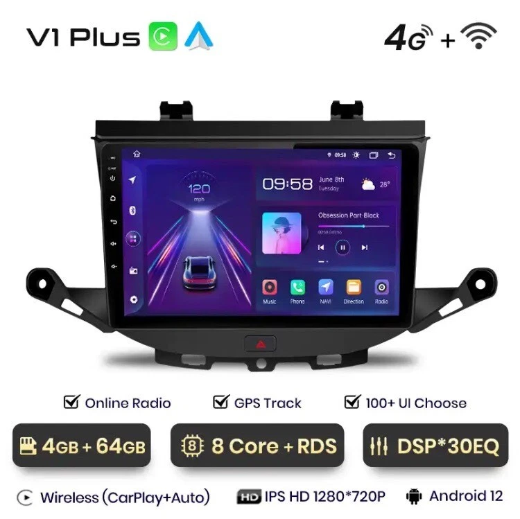 Autoradio Opel Astra K 2015-2019 4G+64GB CarPlay-AndroidAuto Inalámbrico. - Imagen 1 de 4