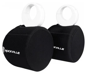 Pair Rockville RWBC525 Neoprene Covers For 5.25" Marine Wakeboard Tower Speakers - Picture 1 of 10