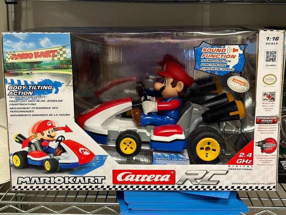 Carrera RC 1:16 Scale Mario Kart with Body Tilting Action - Image 1 of 2