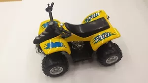 Sport Smart Atv Motor Bike Yellow Kinsfun Toy Model Diecast Car Present Gift - Picture 1 of 3