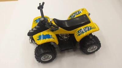 Sport Smart Atv Motor Bike Yellow Kinsfun Toy Model Diecast Car Present Gift - Image 1 of 3