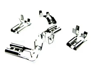 From OZ Quality 5PC 4.8mm Right Angle Spade Terminal Electrical Flag Fitting +FP - Picture 1 of 5