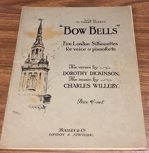 Vintage 1914 “BOW BELLS”. Five London Silhouettes fir Voice & Pianoforte - Bild 1 von 12