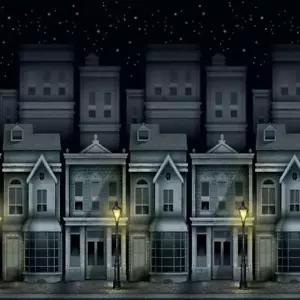 Victorian Sherlock Holmes Townscape 30-Foot Backdrop - Picture 1 of 1