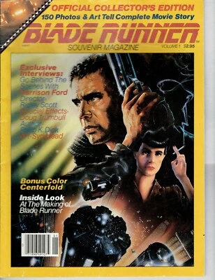 BLADE RUNNER SOUVENIR MAGAZINE #1 *LAST PHILIP K. DICK INTERVIEW* 1982 - Image 1 of 2