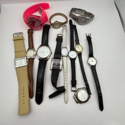 Paquete De Cuarzo Relojes 12 Moderno/Partes Vintage No - Imagen 1 de 4