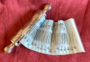 Vintage Metal Repousse Needle or Pin Rotary Casket - Picture 1 of 6