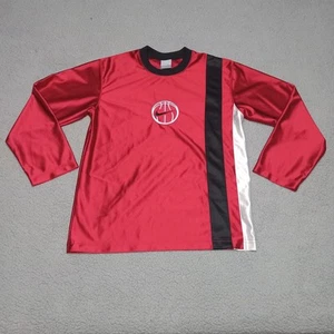 Nike basketball Shirt Youth Large Red Black White Long Sleeve Y2K Vintage - Picture 1 of 8