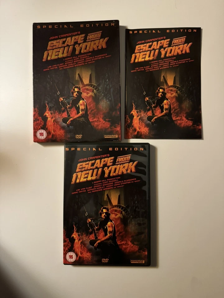 ESCAPE FROM NEW YORK 1981 REGION 2 DVD SPECIAL EDITION WITH BOOKLET & SLIPCOVER - Image 1 of 1