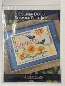 Robin Pickens Kreuzstichmuster, Kurier-Duos: Sommer Blue Jays - Bild 1 von 2