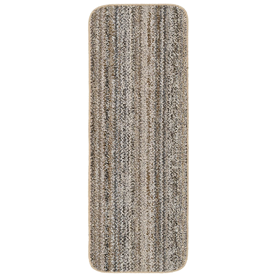 Mainstays Carnival Stripe Rug, Polypropylene Earth Tones Indoor Area Rug,20"x54" - Image 1 of 4