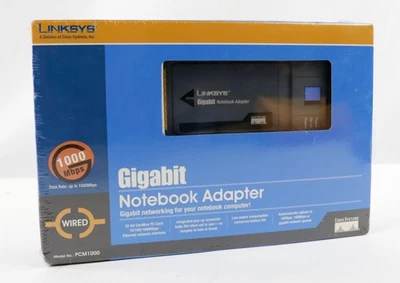 New Linksys 32-bit CardBus PC Gigabit Notebook Adapter PCM1000 - Image 1 of 4