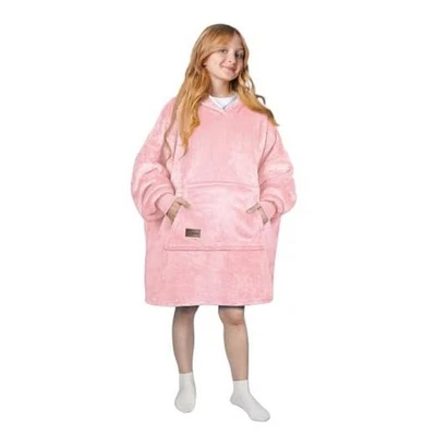  Manta con Capucha para Niños, Manta Usable De Gran Tamaño, Dibujos Animados Con Capucha Rosa Foto 1 de 4