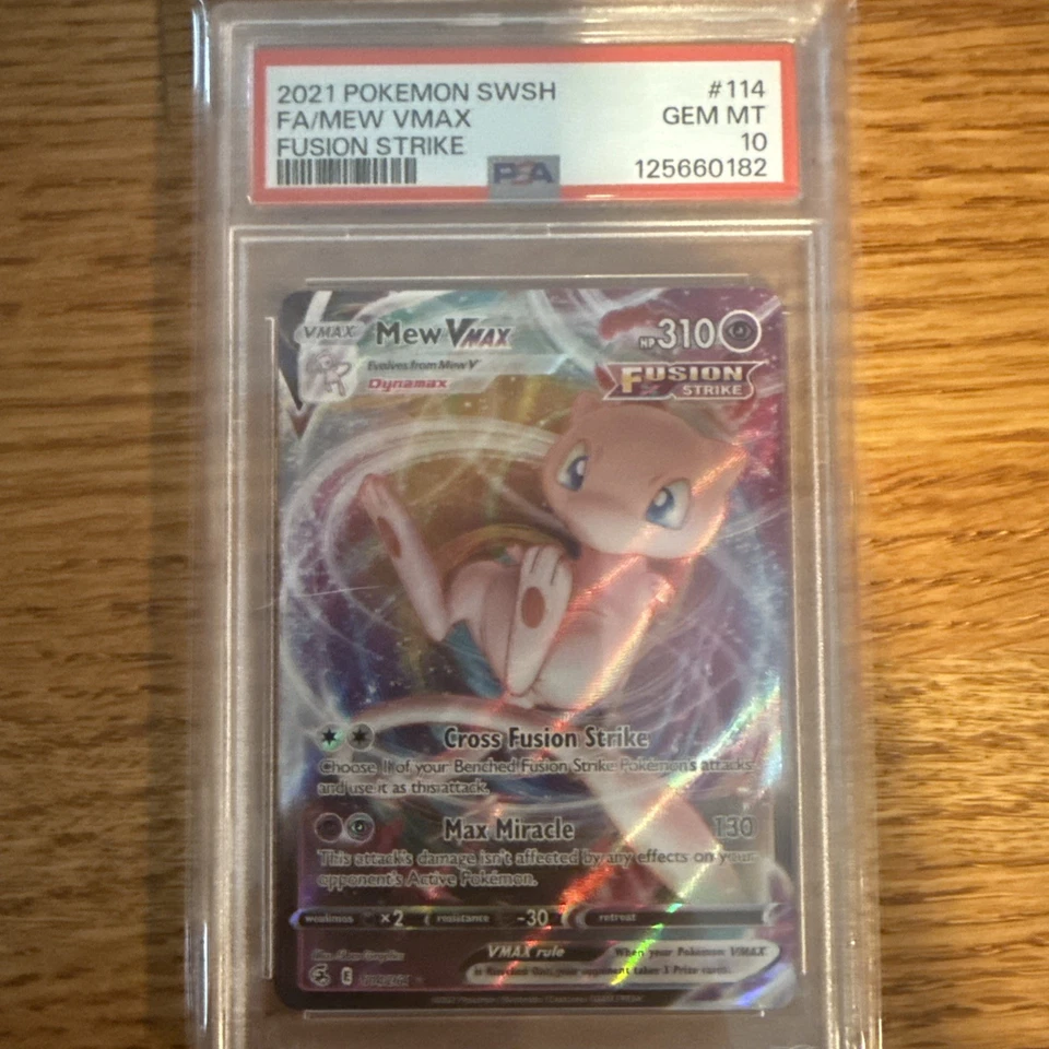 2021 Pokemon Fusion Strike Mew VMax Full Art 114/264 PSA 10 - Image 1 of 2