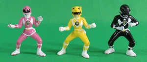 Vintage 1994 Saban Power Rangers pink gelb schwarz Ranger 3" Actionfigur Menge 3 - Bild 1 von 5