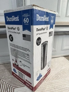 DuraVent 6DP-24 DuraPlus 6 in. x 24 in. Triple-Wall Chimney Stove Pipe #32A.04 - Picture 1 of 9