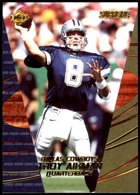 Troy Aikman 2000 Collector's Edge Supreme #35 牛仔 NFL 阅读免费送货 — 第 1/2 张图片