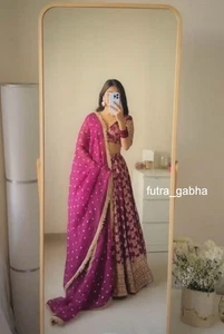 Purple lehenga choli,wedding lehenga choli,designer lehenga choli,womens dresses - Picture 1 of 7