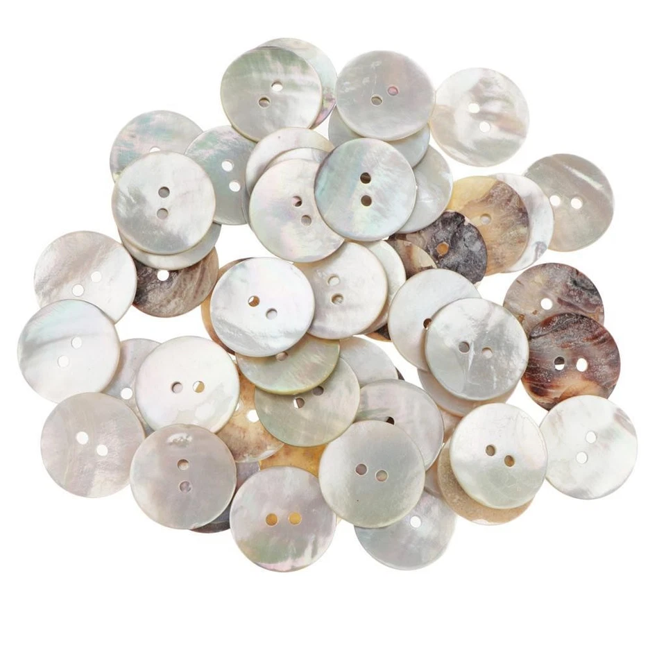 50Pieces Round Shell Buttons For 0.79inch - Image 1 of 1