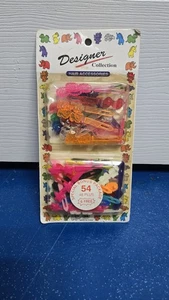 Vintage Girls Hair Barrettes Designer Collection Plastic 90s 80s NOS 56 pieces - Picture 1 of 2