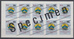 NEW ZEALAND 1988 STAMPWAYS LOCAL POST 30c SHEETLET (10) SPECIMEN (ID:073/D66032) - Picture 1 of 1