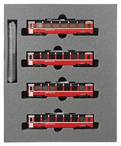 N gauge 10-1319 Rhaetian Railway Bernina Express 4 Car Add on set by Kato Japan - Image 1 of 1