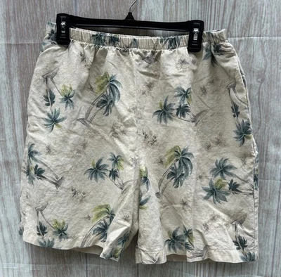 Pantalones Cortos Tropicales para Caminar Coldwater Creek XL de Lino Para Mujer Lagenlook Pull On Foto 1 de 4