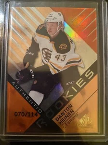 2016-17 SP Game Used Orange Authentic Rookies /114 Danton Heinen #172 RC Boston - Picture 1 of 1