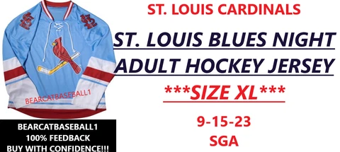 ST. LOUIS CARDINALS ADULT HOCKEY SWEATER 2023 VERSION SIZE XL 9-15-23 BRAND NEW! Cover