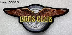 ⭐BROS CLUB MOTORCYCLE VEST JACKET SHIRT BIKER PATCH - Picture 1 of 1