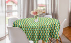 Ambesonne Geometric Items Round Tablecloth Table Cover for Dining Room Kitchen